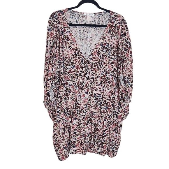 Venus Pink Floral Print Blouse Size 2X Plus Size Floral Blouse - Picture 1 of 10